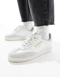 AllSaints Thelma Leather Trainers In White For Women