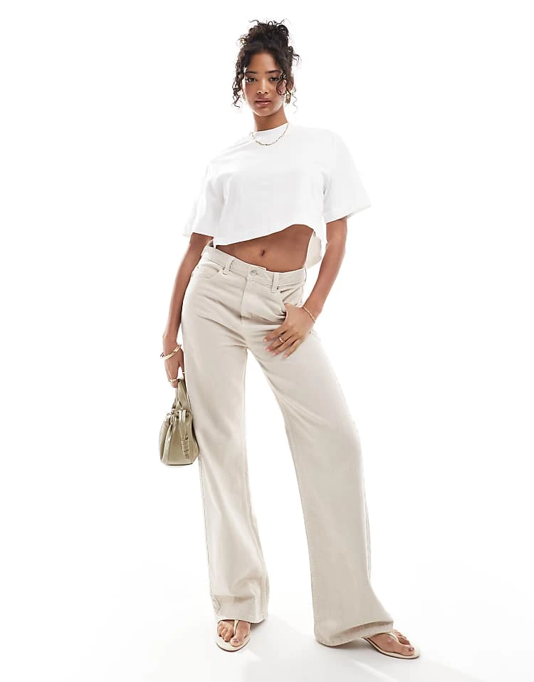 AllSaints Lottie Cropped T-shirt In White For Women - Image 2