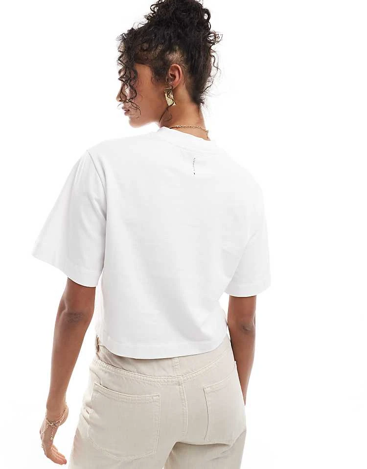 AllSaints Lottie Cropped T-shirt In White For Women - Image 3