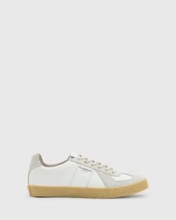 AllSaints Jamie Leather Trainers In White For Women