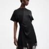 AllSaints Lana Lace Trim Mini Dress In Black For Women