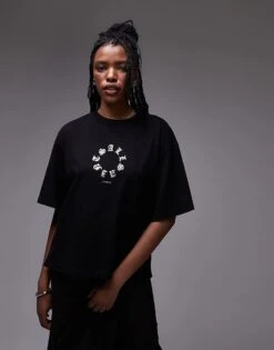 AllSaints Tieroth Amelie T-shirt In Black For Women