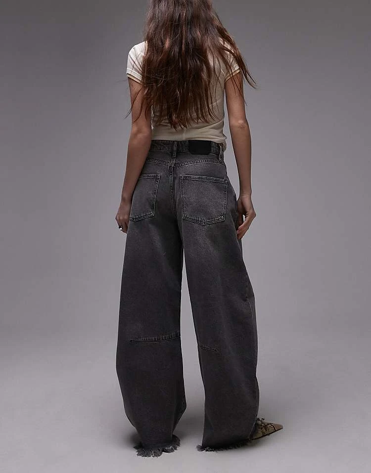 AllSaints Dane Barrel Jeans In Washed Grey For Women - Image 2